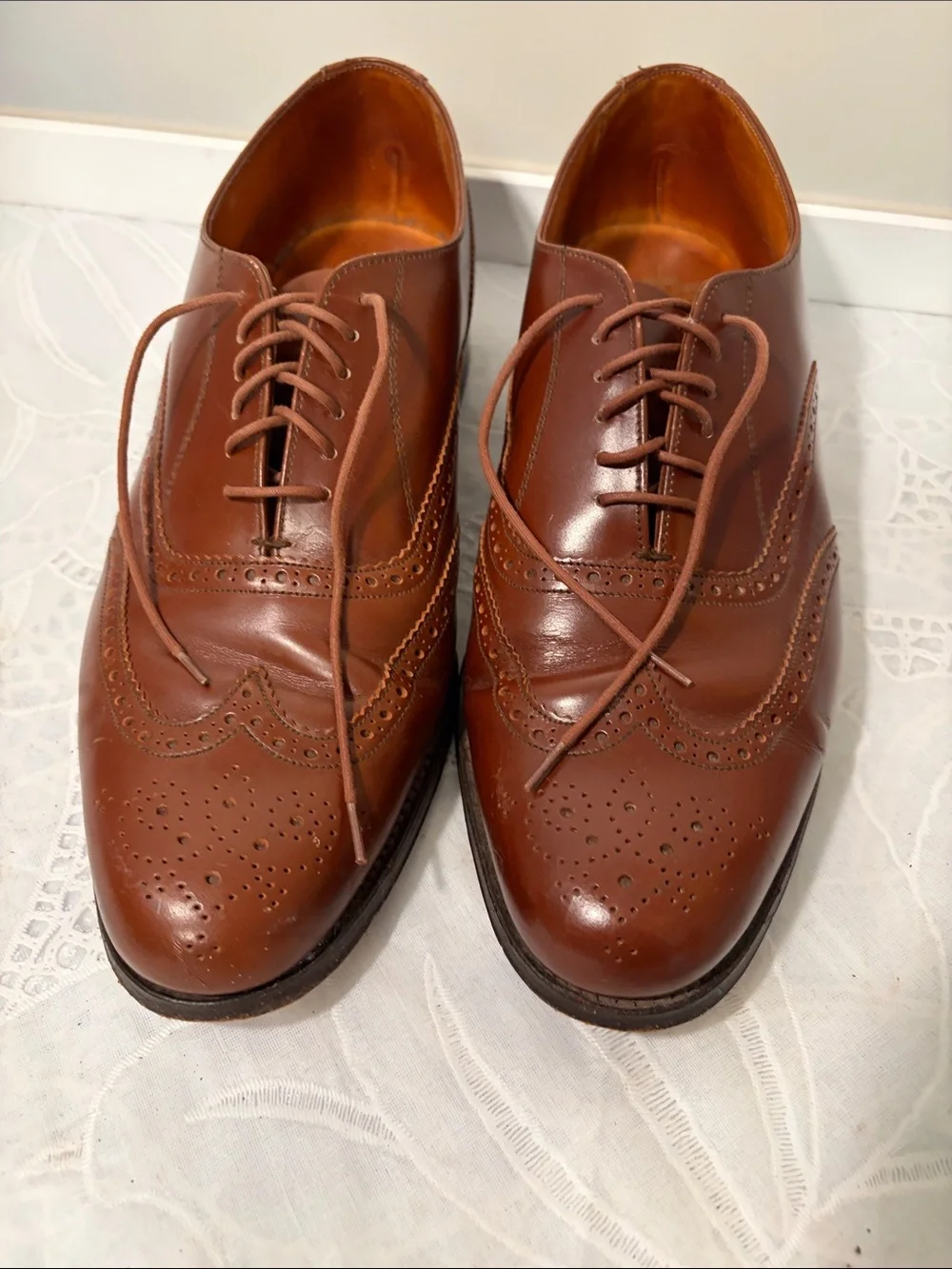 Grenson Brown Leather Wingtip Oxfords veneto.co.in